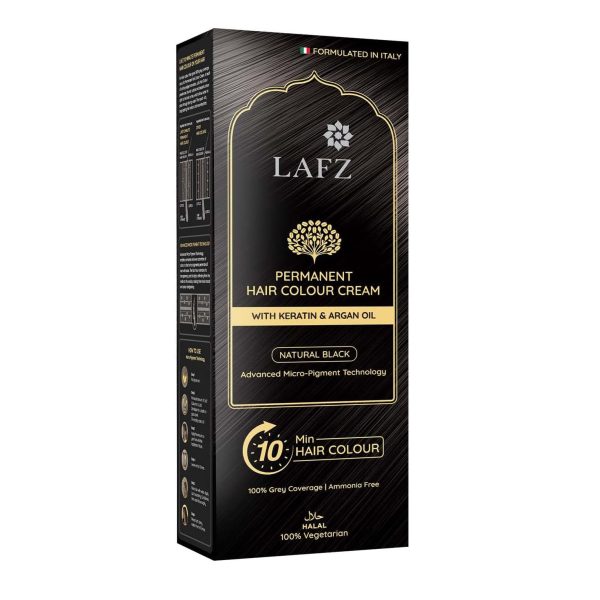 Lafz Permanent 10 Min Hair Color Cream (40ml) - Natural Black